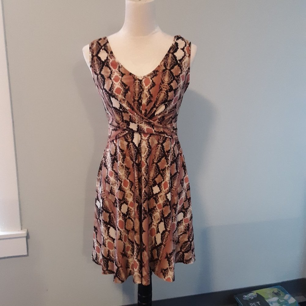 Candies Sundress Snakeskin Pattern Size Small Midi NWOT